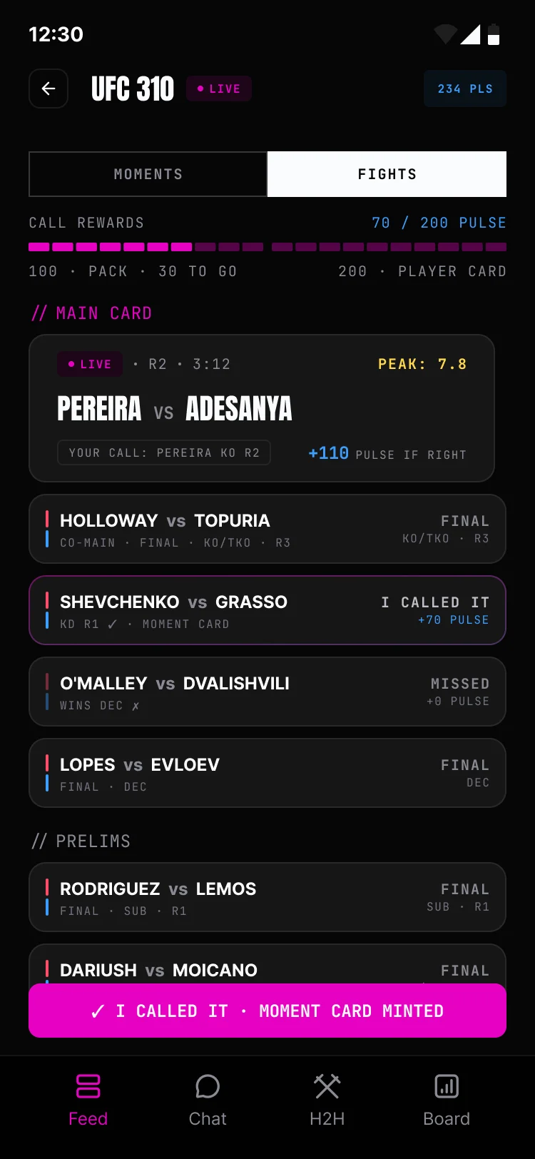 WATCH - app screen